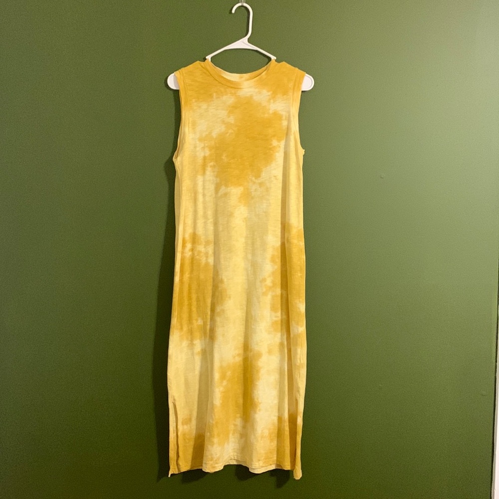 Yellow tie dye dress